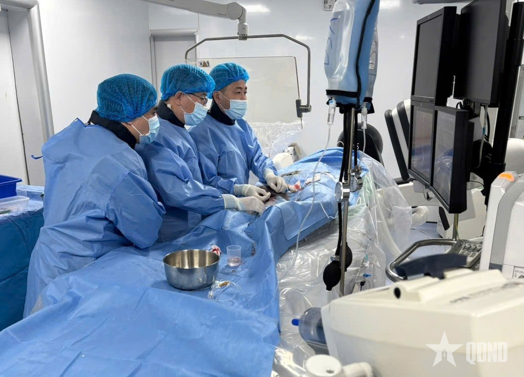 Quân khu 9: Bệnh viện Quân y 121 thực hiện thành công ca can thiệp nút túi phình động mạch não